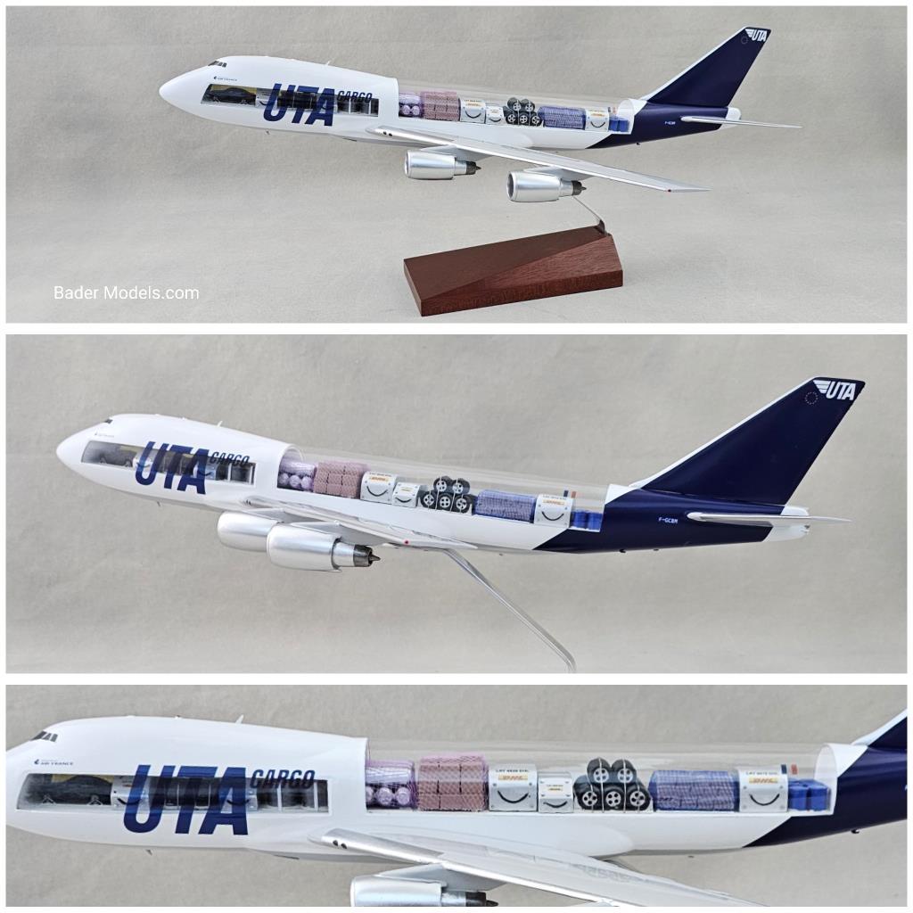 UTA Cargo - B747-200F - (1:100) - 180° Clear Top